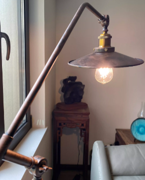Industrial Bronze Floor Lamp