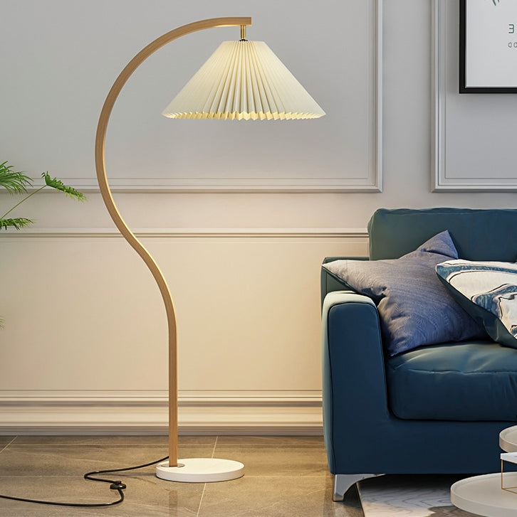 Modern Minimalist Log Wood Floor Lamp